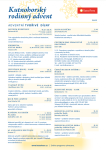 Navštivte vánoční Kutnou Horu s dětmi